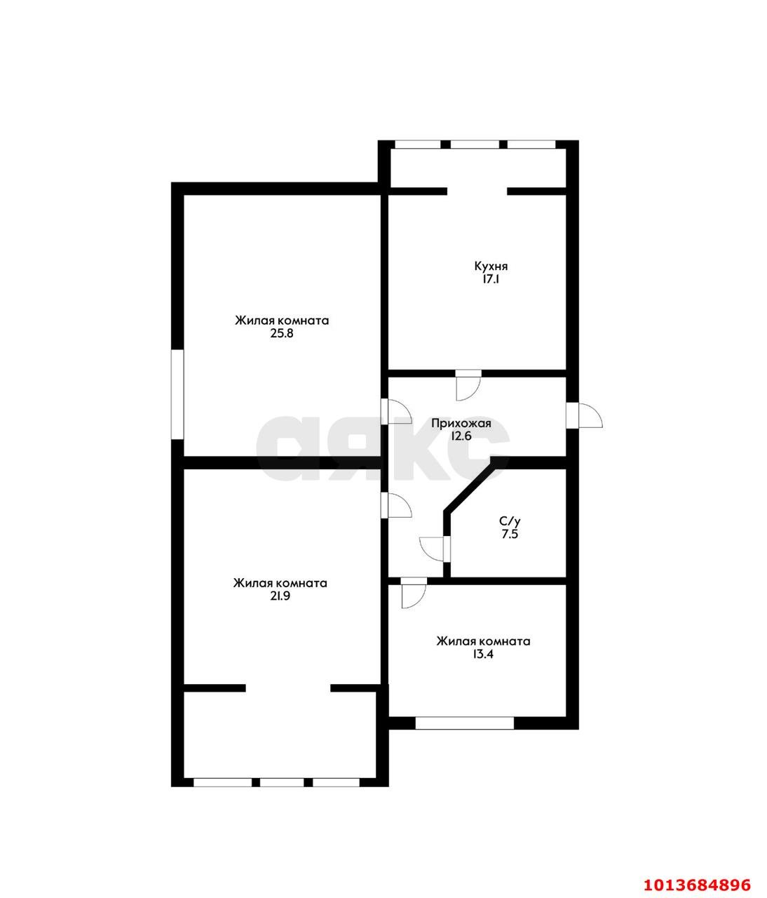 Фото №15: 3-комнатная квартира 104&nbsp;м², 5/5&nbsp;эт. - Краснодар, Сельскохозяйственный Институт, мкр. Западный внутригородской округ, ул. Урицкого, 6