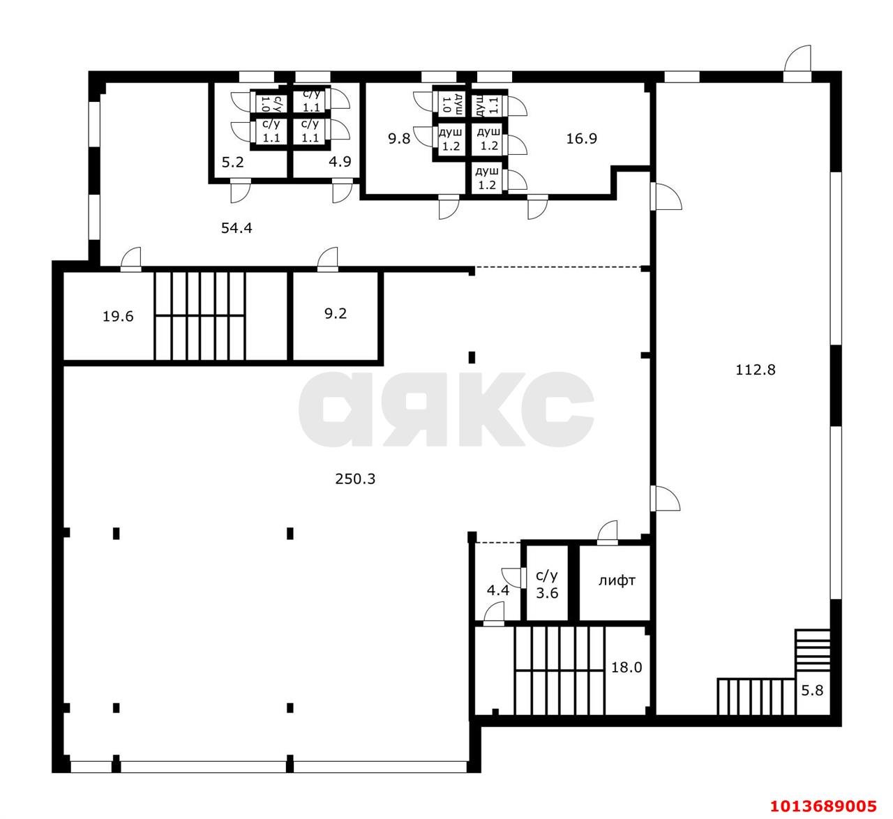 Фото №3: Торговое помещение 524&nbsp;м², 2/3&nbsp;эт. - Краснодар, Западный внутригородской округ, мкр. Юбилейный, ул. 70-летия Октября, 30/2