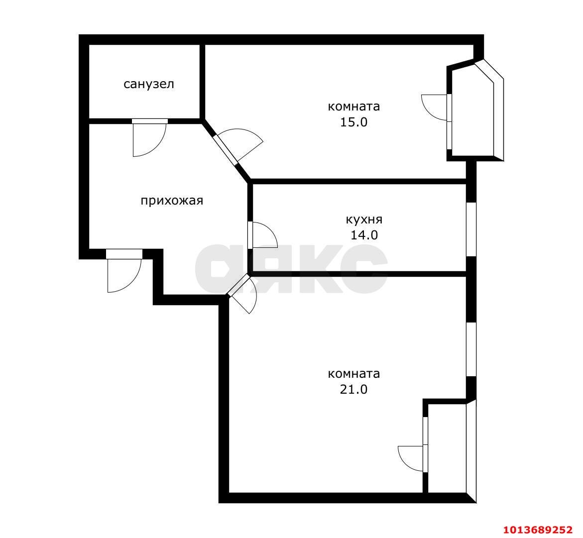 Фото №12: 2-комнатная квартира 80&nbsp;м², 10/11&nbsp;эт. - Яблоновский, мкр. ЖК Компаньон-Сити, ул. Шоссейная, 63к1