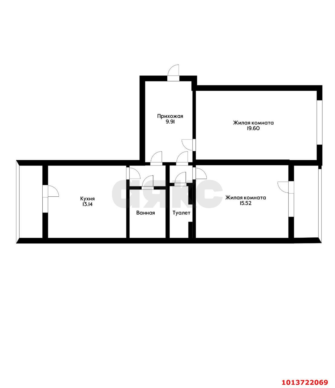 Фото №11: 2-комнатная квартира 74&nbsp;м², 1/14&nbsp;эт. - Краснодар, Прикубанский внутригородской округ, мкр. Фестивальный, ул. Совхозная, 20