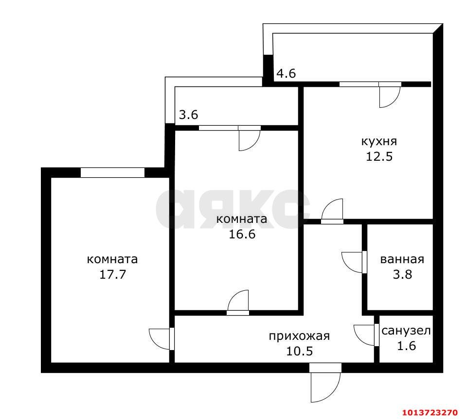 Фото №1: 2-комнатная квартира 70&nbsp;м², 12/17&nbsp;эт. - Краснодар, Карасунский внутригородской округ, Черёмушки, мкр. ЖК Дом у Озера, ул. Селезнёва, 104/1