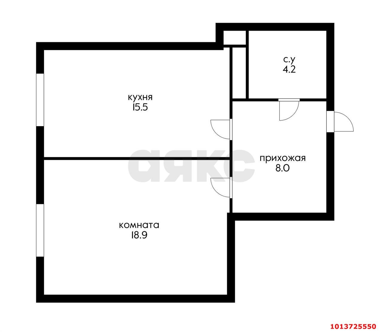Фото №13: Апартаменты 46&nbsp;м², 10/15&nbsp;эт. - Краснодар, Карасунский внутригородской округ, Хлопчато-бумажный Комбинат, мкр. жилой комплекс Гранд Пэлэс, ул. Уральская, 75/6