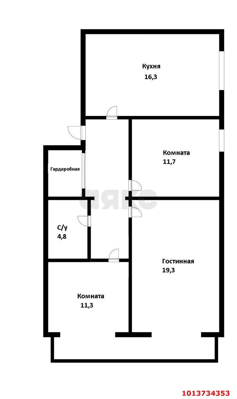 Фото №20: 3-комнатная квартира 85&nbsp;м², 3/10&nbsp;эт. - Краснодар, Западный внутригородской округ, мкр. Фестивальный, ул. Рашпилевская, 325/1