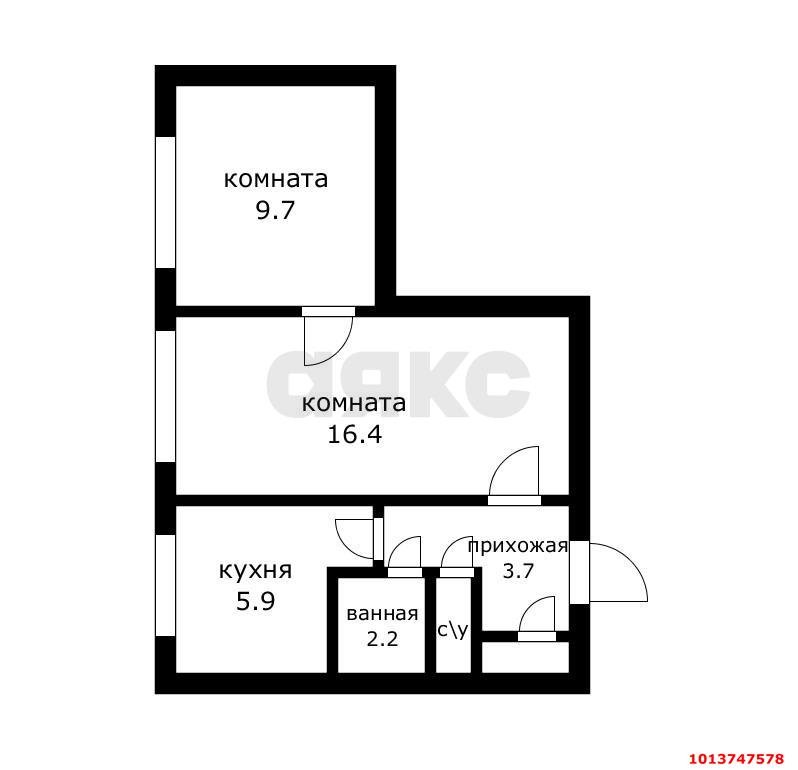 Фото №5: 2-комнатная квартира 39&nbsp;м², 1/5&nbsp;эт. - Краснодар, Прикубанский внутригородской округ, мкр. Фестивальный, ул. имени Тургенева, 153