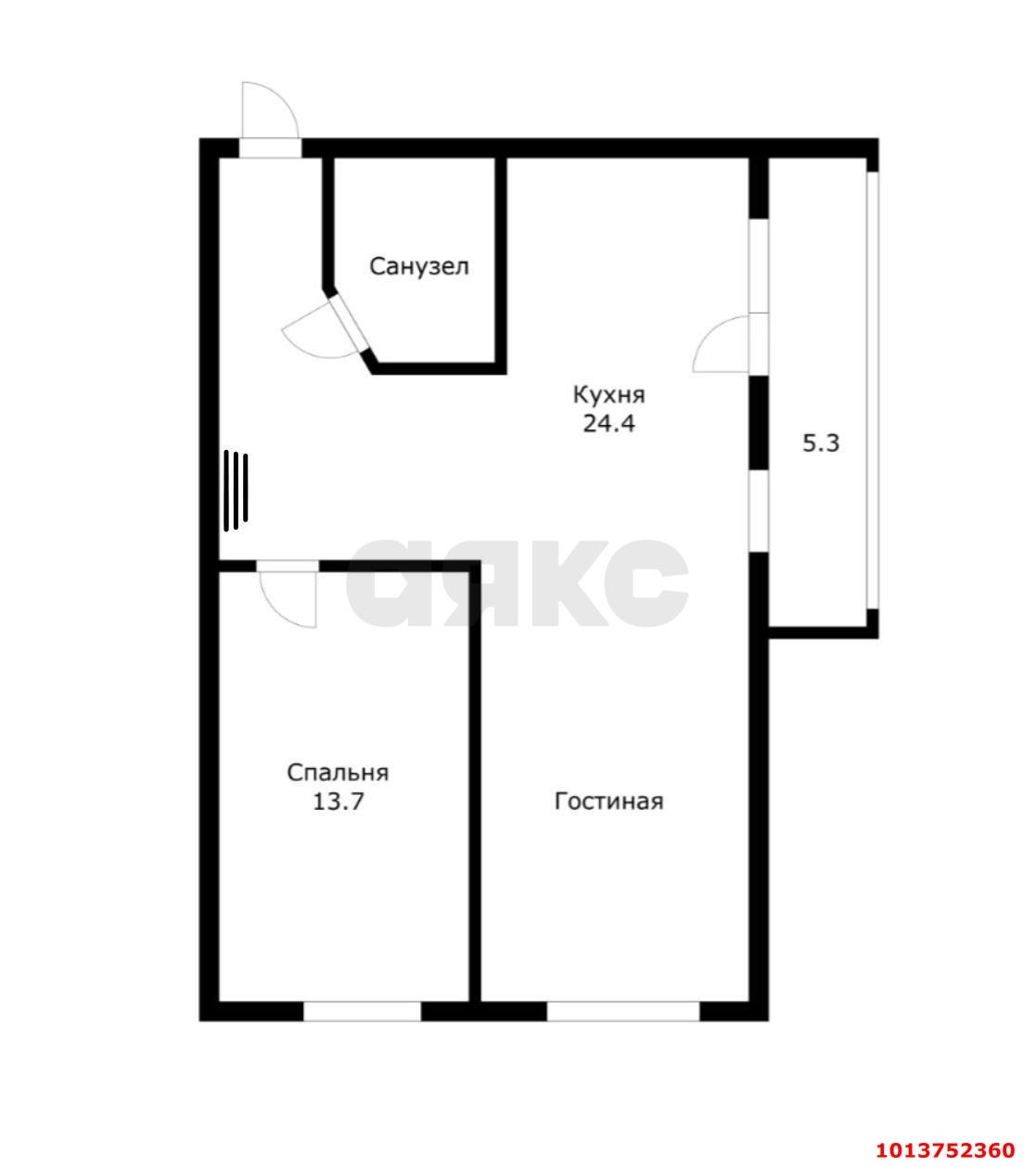 Фото №13: 2-комнатная квартира 100&nbsp;м², 4/4&nbsp;эт. - Краснодар, Прикубанский внутригородской округ, мкр. Музыкальный, ул. им. Хаджинова М.И., 21