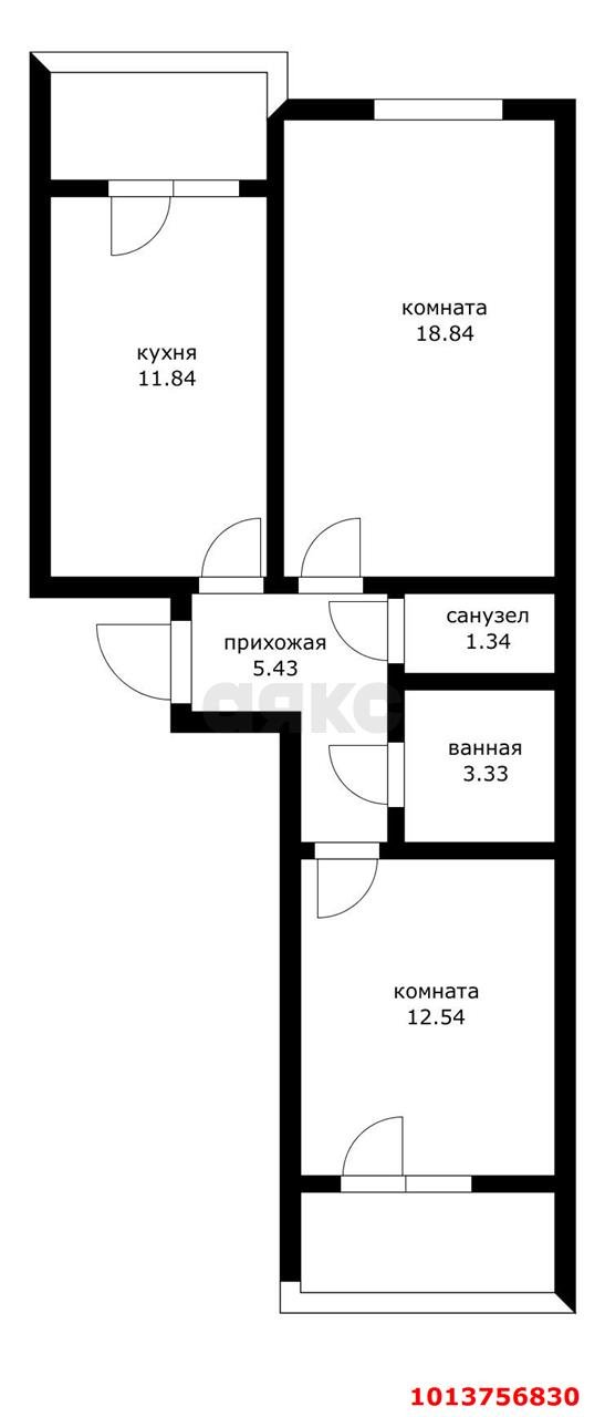 Фото №13: 2-комнатная квартира 56&nbsp;м², 19/24&nbsp;эт. - Краснодар, Прикубанский внутригородской округ, Калинино, мкр. Завод Радиоизмерительных Приборов, ул. Российская