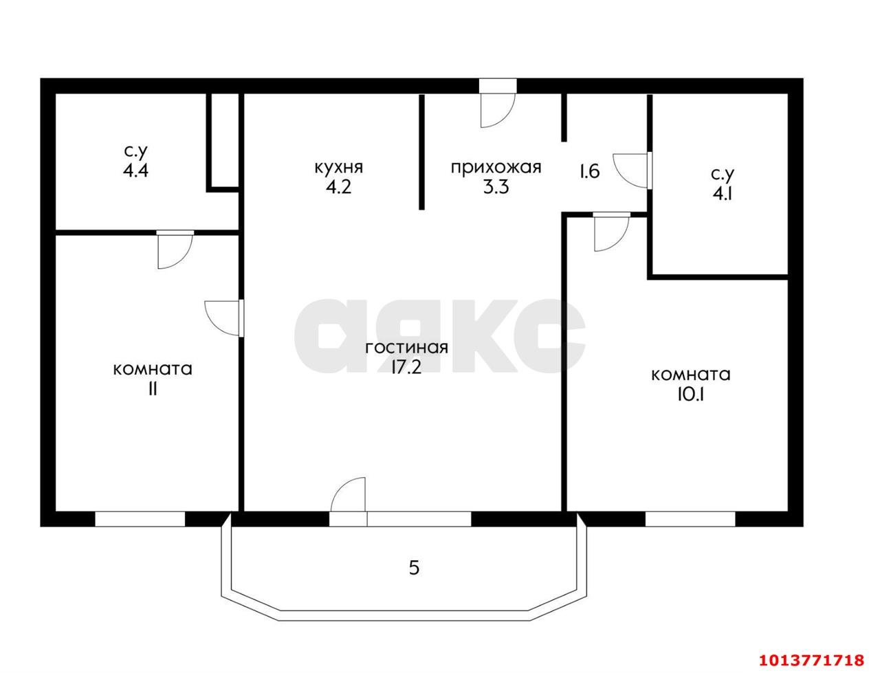 Фото №13: 2-комнатная квартира 57&nbsp;м², 8/9&nbsp;эт. - Краснодар, Прикубанский внутригородской округ, мкр. жилой комплекс Спортивная Деревня, ул. имени Генерала Корнилова, 14