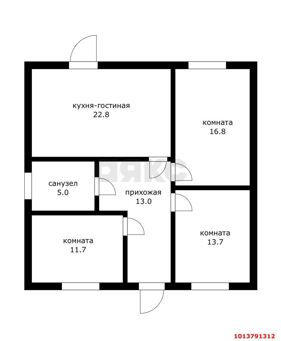 Фото №4: Дом 88&nbsp;м² + 4&nbsp;сот., 1&nbsp;эт. - Кубанское Яблоко, мкр. Прикубанский внутригородской округ, ул. Жасминовая, 6