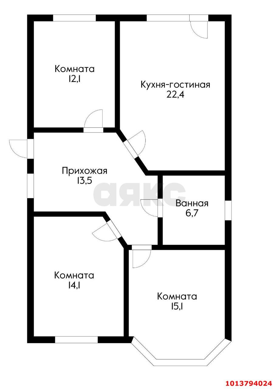Фото №10: Дом 90&nbsp;м² + 4&nbsp;сот., 1&nbsp;эт. - Знаменский, Карасунский внутригородской округ, СТ Чайка, мкр. дачное товарищество Гидростроитель, ул. Виноградная, 19