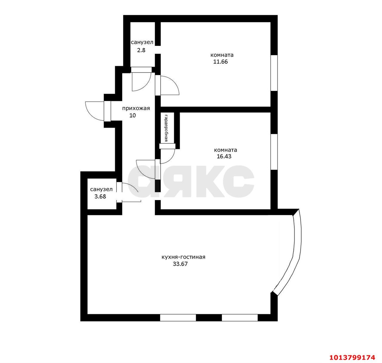 Фото №15: 3-комнатная квартира 75&nbsp;м², 14/24&nbsp;эт. - Краснодар, Западный внутригородской округ, Фестивальный, мкр. ЖК Маршал, ул. Гаражная, 87