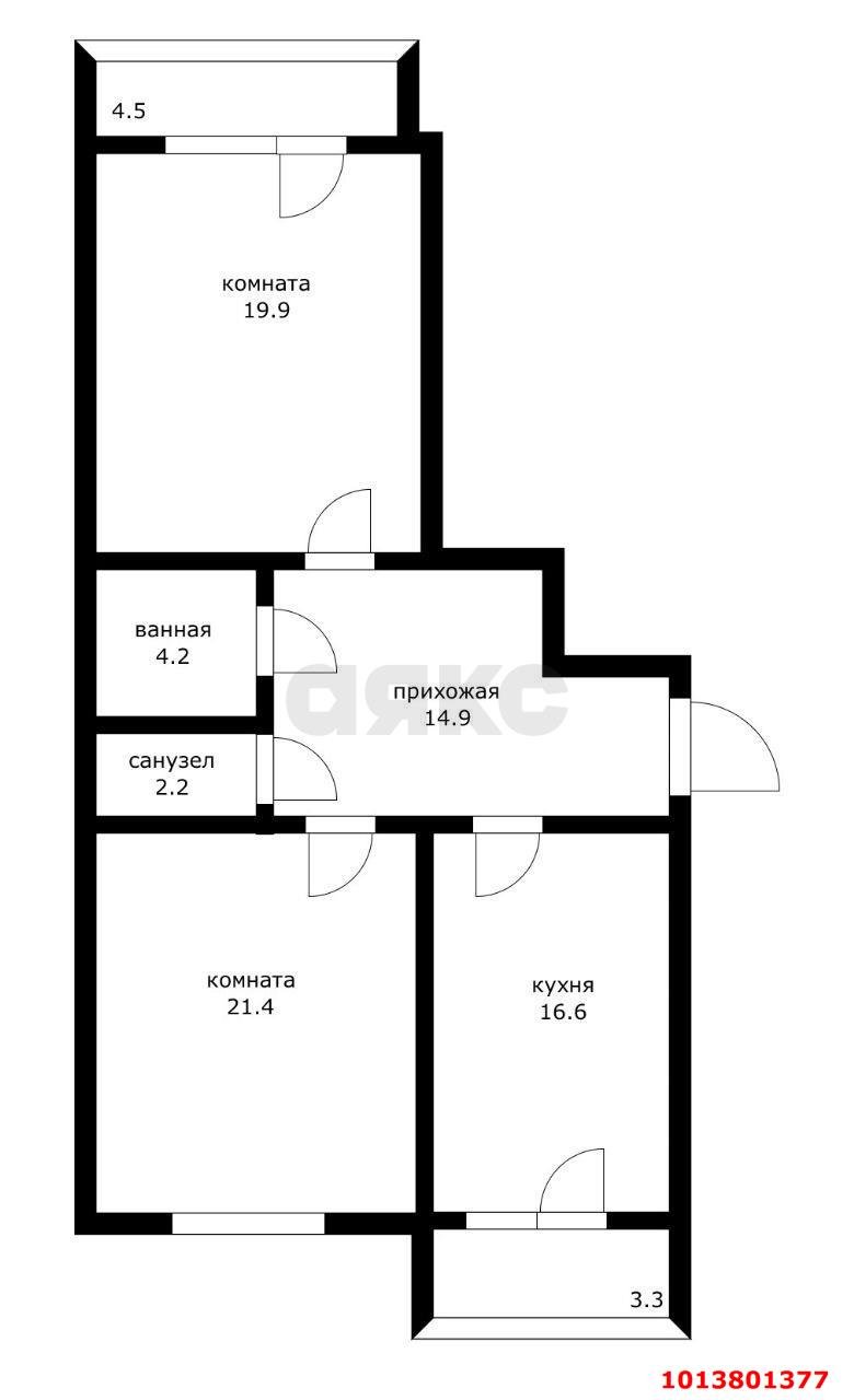 Фото №19: 2-комнатная квартира 85&nbsp;м², 4/18&nbsp;эт. - Краснодар, Прикубанский внутригородской округ, Школьный, Круглик, мкр. жилой комплекс Версаль, ул. Черниговская, 1