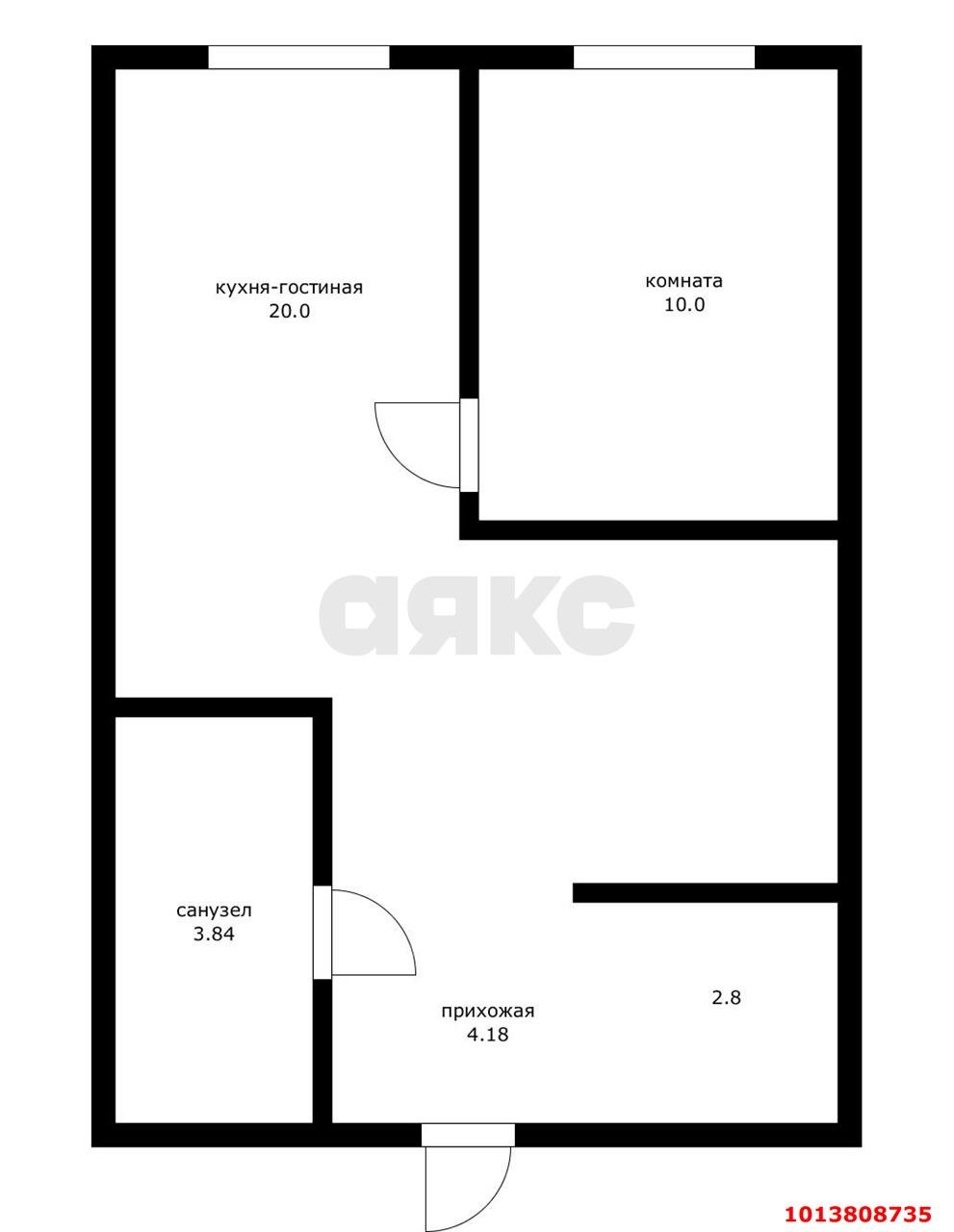 Фото №13: 1-комнатная квартира 42&nbsp;м², 11/24&nbsp;эт. - Краснодар, Центральный внутригородской округ, мкр. Центральный, ул. Красная, 176