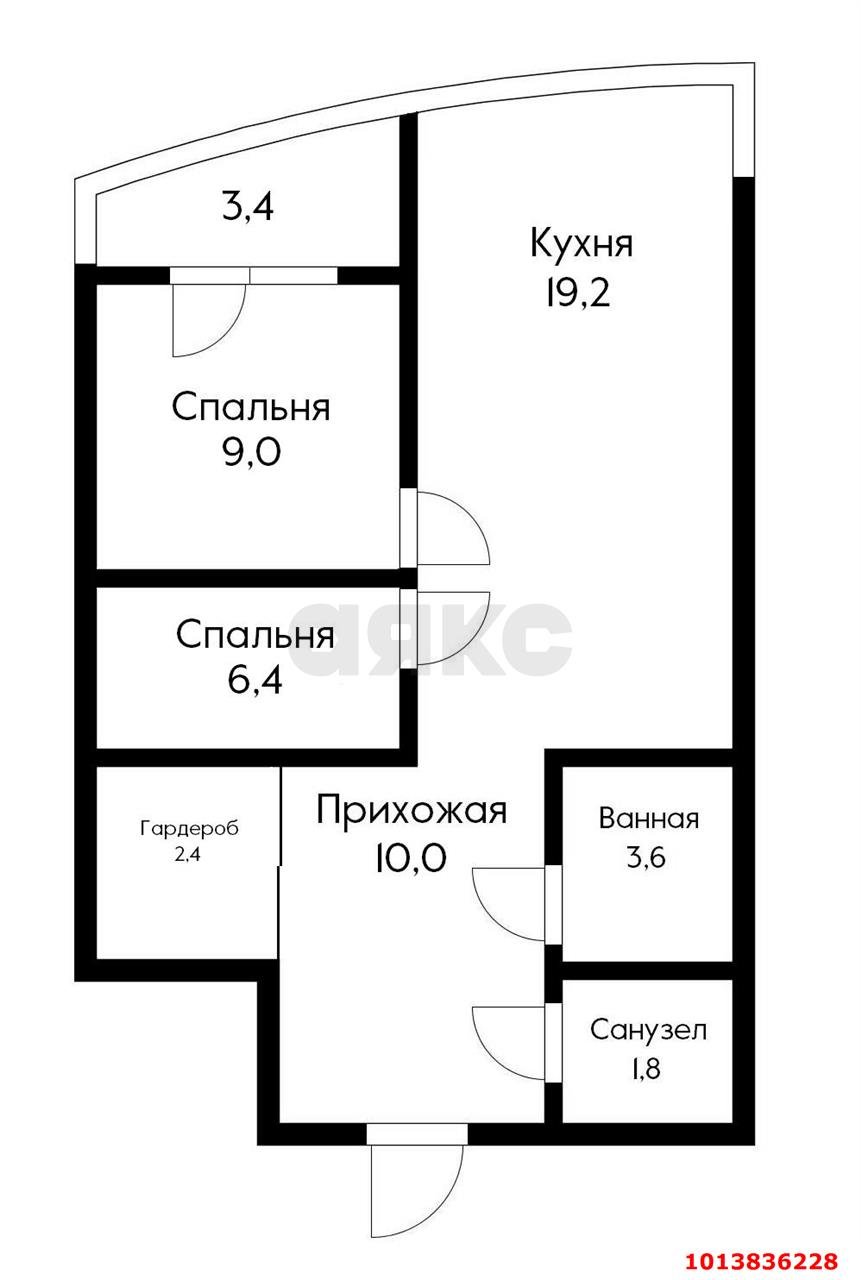 Фото №14: 2-комнатная квартира 47&nbsp;м², 2/21&nbsp;эт. - Краснодар, Центральный внутригородской округ, Дубинка, жилой комплекс Радонеж, мкр. Черёмушки
