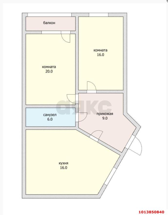 Фото №5: 2-комнатная квартира 66&nbsp;м², 6/7&nbsp;эт. - Краснодар, Прикубанский внутригородской округ, мкр. Музыкальный, ул. Ахтарская