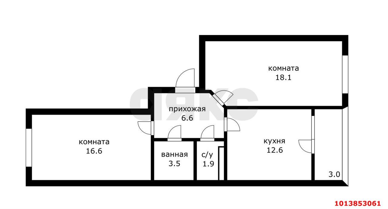 Фото №12: 2-комнатная квартира 62&nbsp;м², 7/9&nbsp;эт. - Краснодар, Прикубанский внутригородской округ, мкр. ЖК Архитектор, ул. Наставников, 12