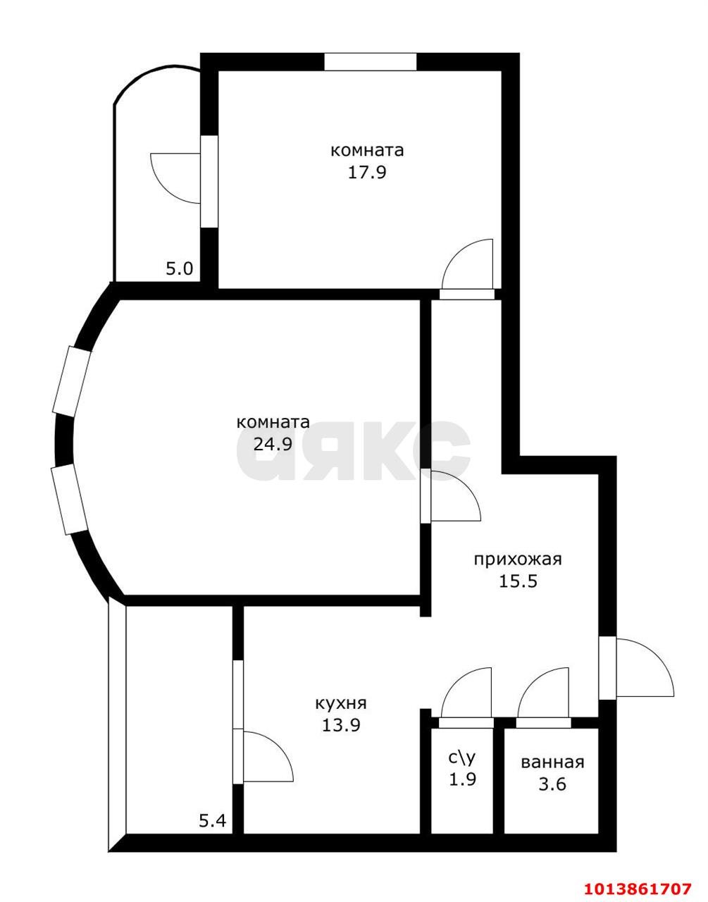 Фото №1: 2-комнатная квартира 77&nbsp;м², 4/16&nbsp;эт. - Краснодар, Западный внутригородской округ, мкр. Фестивальный, ул. Монтажников, 14/1
