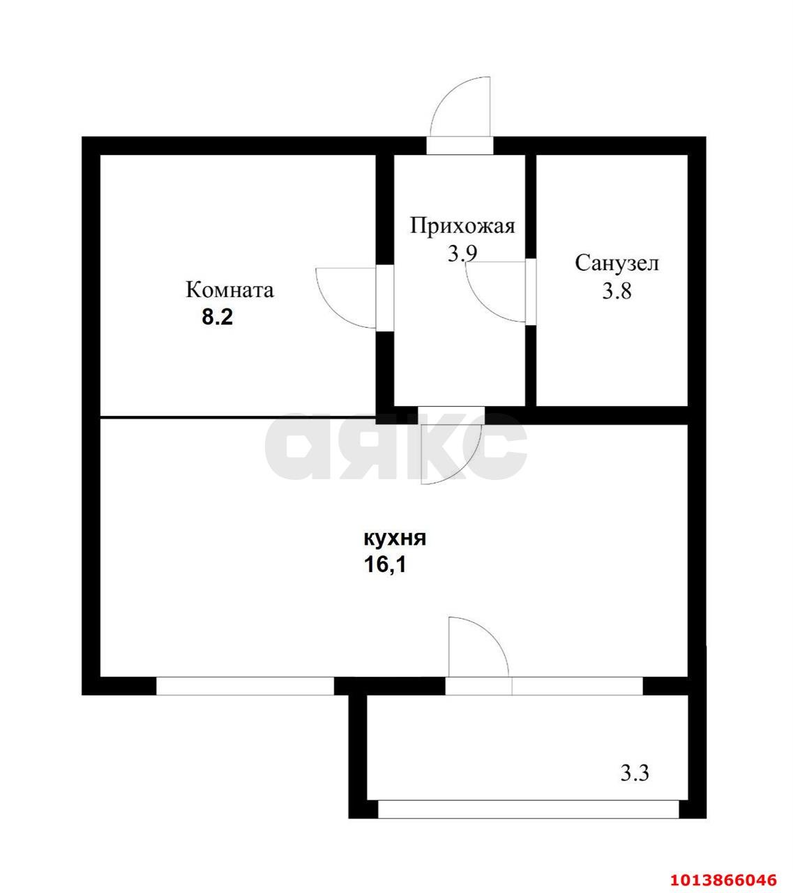 Фото №5: 1-комнатная квартира 32&nbsp;м², 5/5&nbsp;эт. - Краснодар, Прикубанский внутригородской округ, мкр. жилой комплекс Мирный, ул. им. Сорока А.М., 2