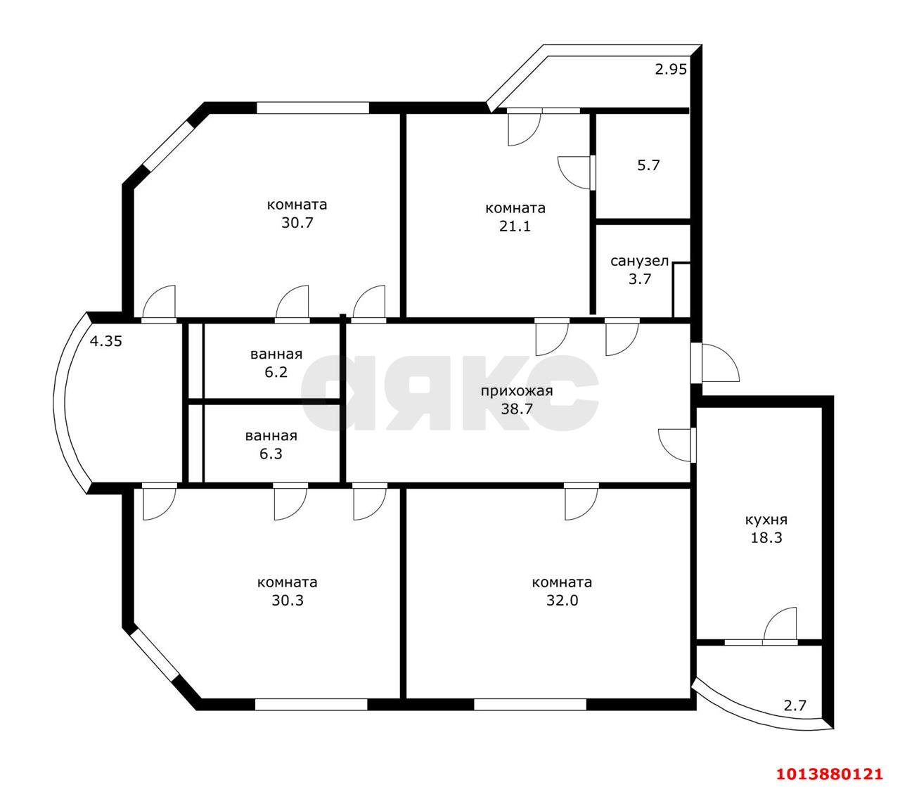 Фото №15: 4-комнатная квартира 205&nbsp;м², 5/11&nbsp;эт. - Краснодар, мкр. Западный внутригородской округ, ул. Фёдора Лузана, 23