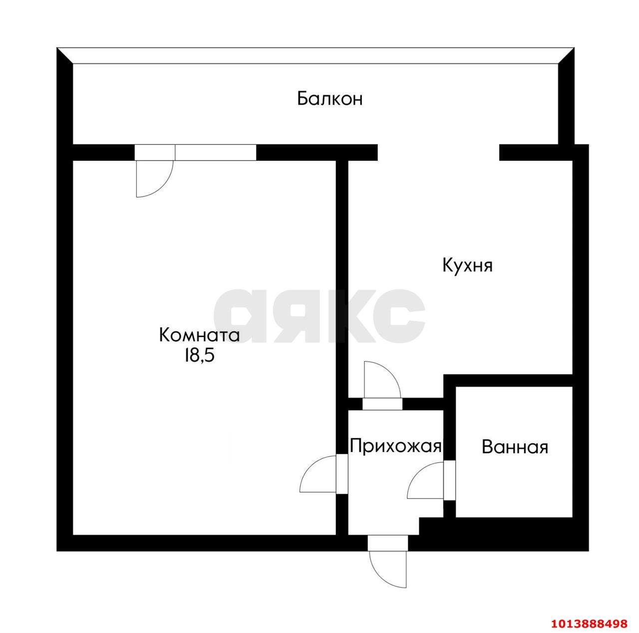 Фото №11: 1-комнатная квартира 40&nbsp;м², 9/10&nbsp;эт. - Краснодар, Западный внутригородской округ, мкр. Юбилейный, ул. Рождественская набережная, 19