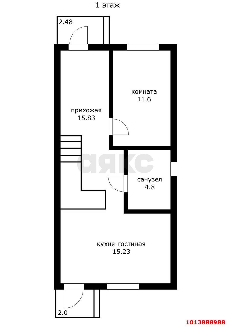 Фото №15: 3-комнатная квартира 91&nbsp;м², 1/2&nbsp;эт. - Пригородный, Карасунский внутригородской округ, мкр. Алтайский, ул. Болгарская, 14к2