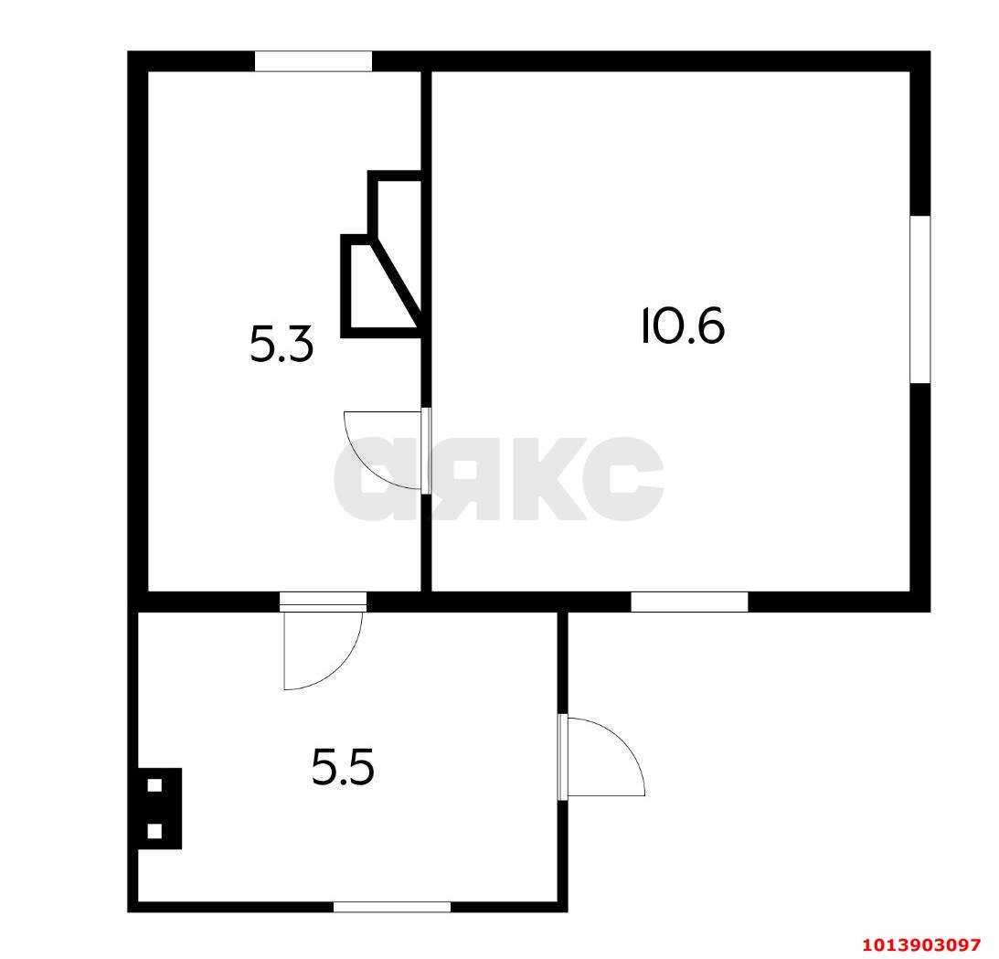 Фото №8: 1-комнатная квартира 21&nbsp;м², 1/1&nbsp;эт. - Краснодар, Западный внутригородской округ, мкр. Центральный, ул. Кирова, 20