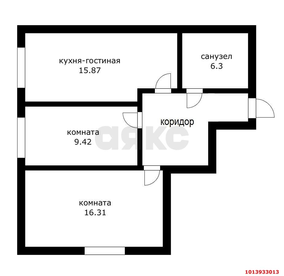 Фото №12: 2-комнатная квартира 53&nbsp;м², 1/3&nbsp;эт. - Краснодар, Прикубанский внутригородской округ, мкр. Табачная Фабрика, ул. Достоевского, 24