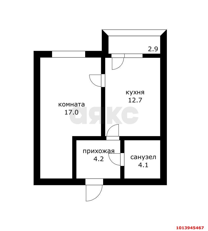 Фото №11: 1-комнатная квартира 41&nbsp;м², 1/8&nbsp;эт. - Краснодар, Прикубанский внутригородской округ, ЖК Рада, мкр. Музыкальный, ул. имени С.В. Рахманинова, 34