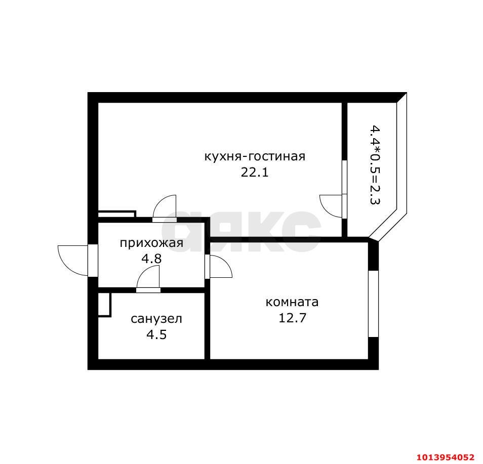 Фото №10: 1-комнатная квартира 46&nbsp;м², 11/25&nbsp;эт. - Краснодар, Карасунский внутригородской округ, мкр. ЖК Сказка Град, ул. имени В.Н. Мачуги, 166А