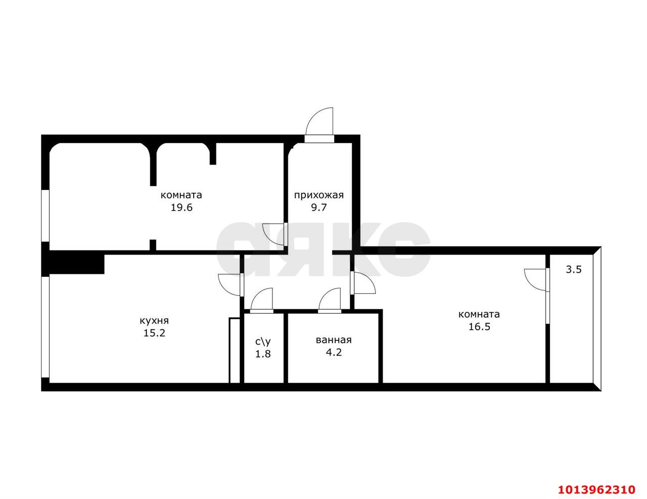 Фото №20: 2-комнатная квартира 70&nbsp;м², 2/23&nbsp;эт. - Краснодар, Центральный внутригородской округ, Табачная Фабрика, мкр. ЖК Все Свои Вип, ул. Колхозная, 5