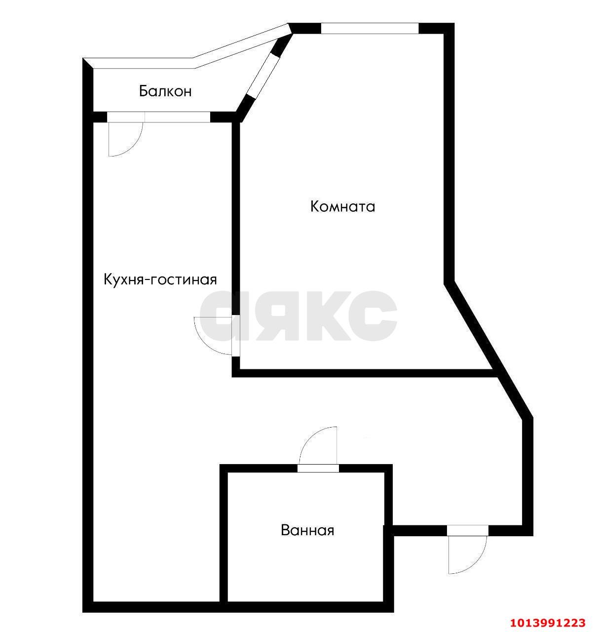 Фото №11: 1-комнатная квартира 38&nbsp;м², 8/10&nbsp;эт. - Краснодар, Прикубанский внутригородской округ, мкр. ЖК Калинино Парк, ул. имени В.М. Комарова, 21/1к2