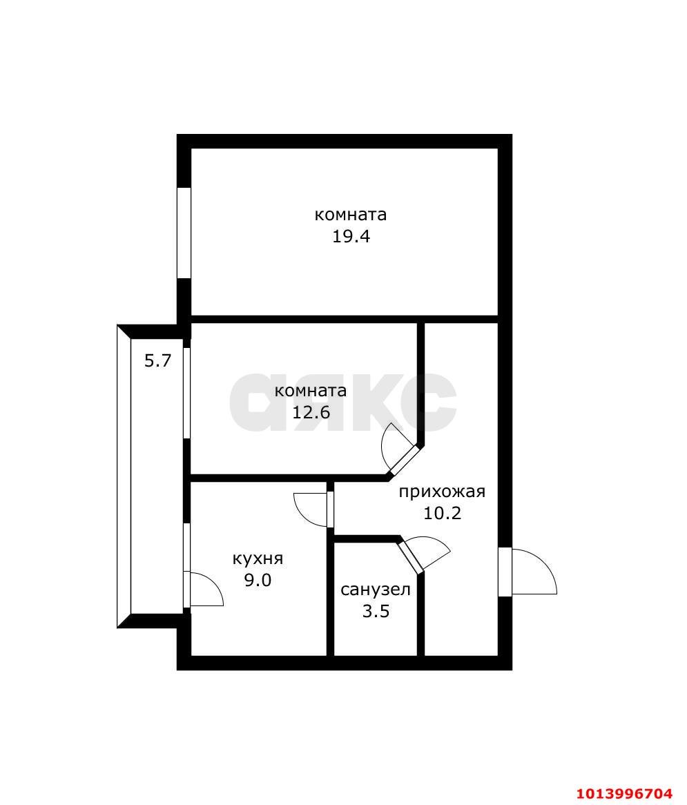 Фото №9: 2-комнатная квартира 61&nbsp;м², 1/3&nbsp;эт. - Краснодар, Карасунский внутригородской округ, ж/м Пашковский, ул. Карасунская, 257