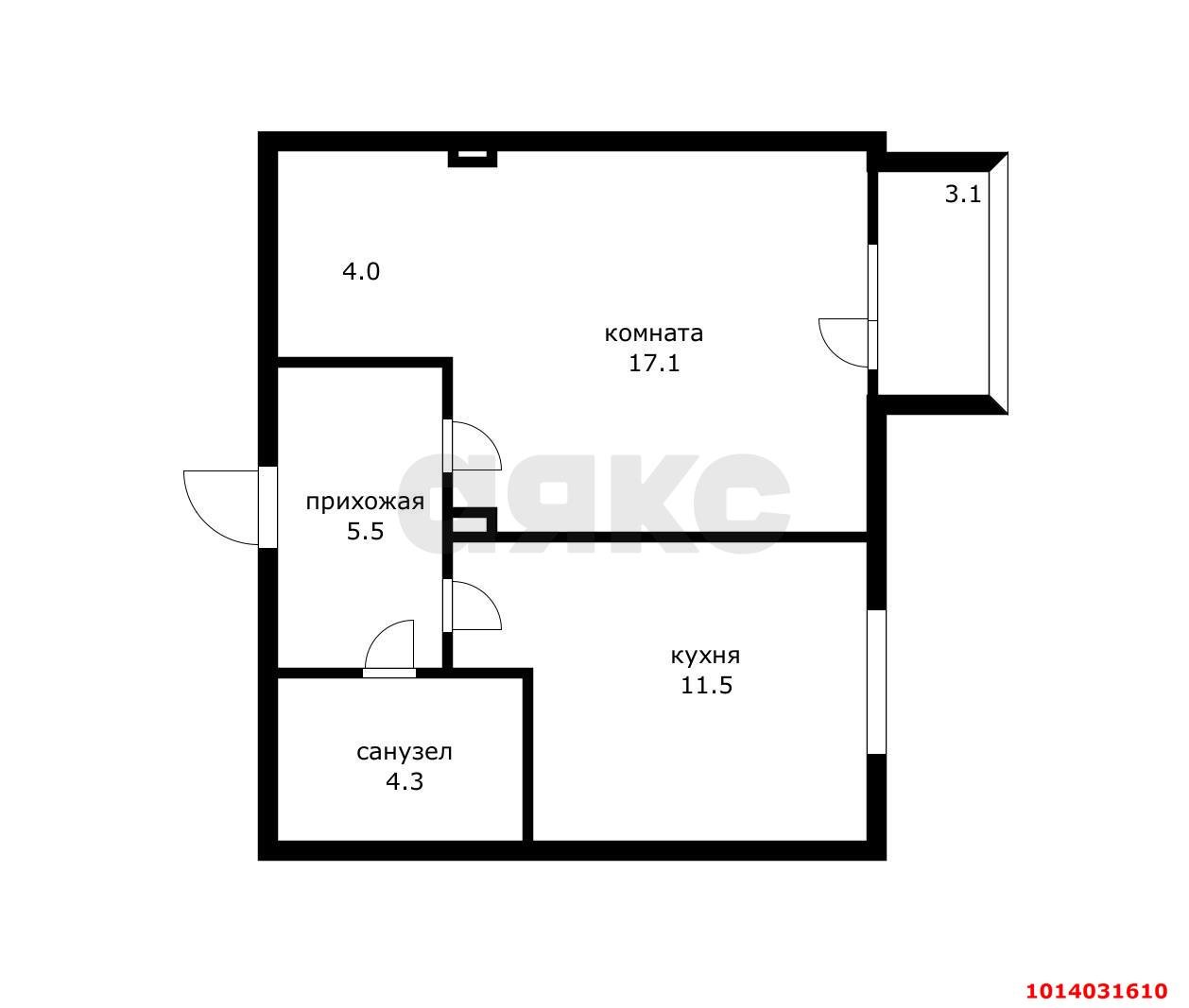 Фото №1: 1-комнатная квартира 45&nbsp;м², 1/3&nbsp;эт. - Новая Адыгея, ул. Западная, 7
