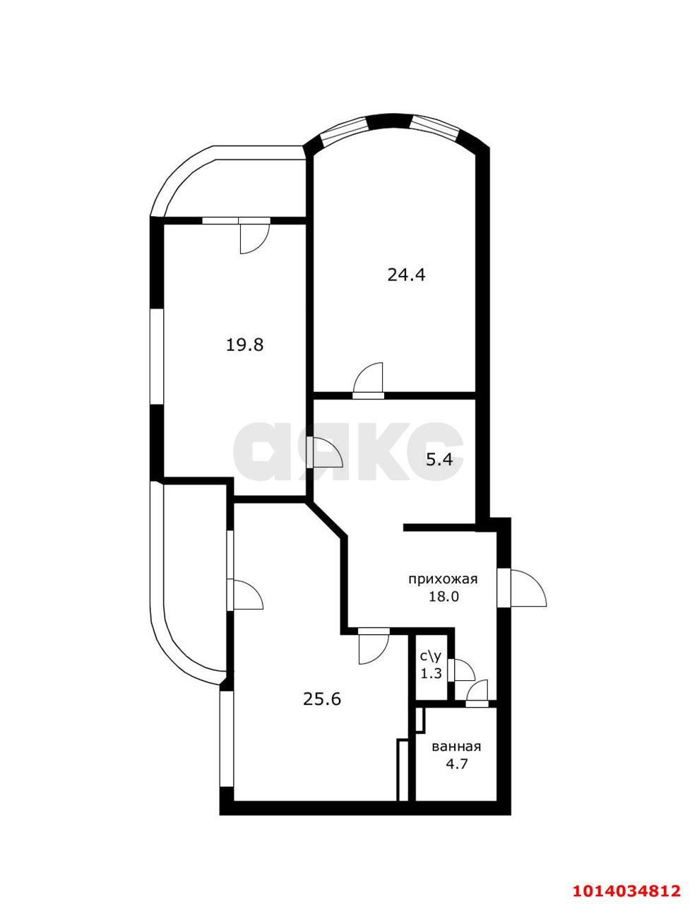 Фото №14: 3-комнатная квартира 110&nbsp;м², 1/20&nbsp;эт. - Краснодар, Центральный внутригородской округ, мкр. Центральный, ул. Промышленная, 19/1
