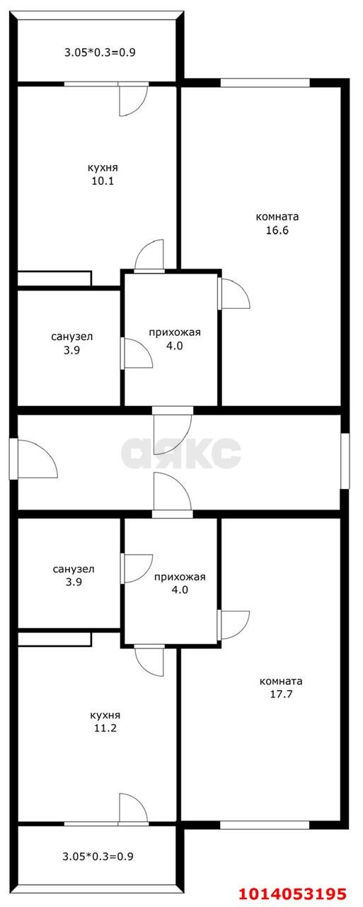 Фото №11: 1-комнатная квартира 37&nbsp;м², 1/3&nbsp;эт. - Берёзовый, Прикубанский внутригородской округ, Прогресс, жилой комплекс Прогресс, мкр. жилой комплекс Нова Вита, ул. имени А.Н. Лодыгина, 6к19