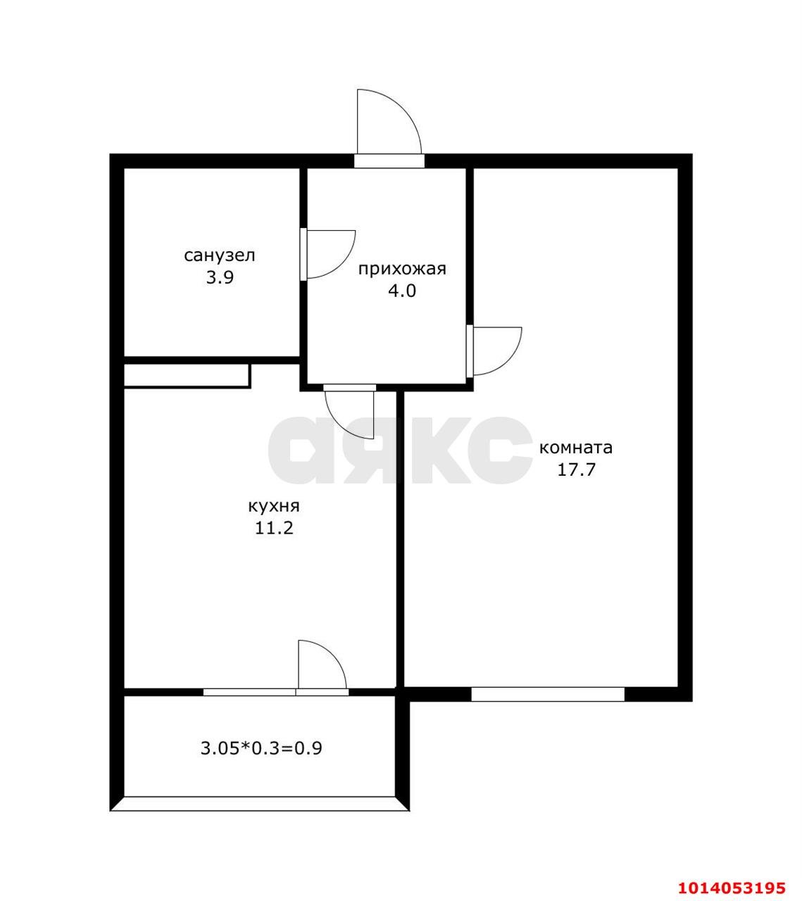 Фото №4: 1-комнатная квартира 37&nbsp;м², 1/3&nbsp;эт. - Берёзовый, Прикубанский внутригородской округ, Прогресс, жилой комплекс Прогресс, мкр. жилой комплекс Нова Вита, ул. имени А.Н. Лодыгина, 6к19