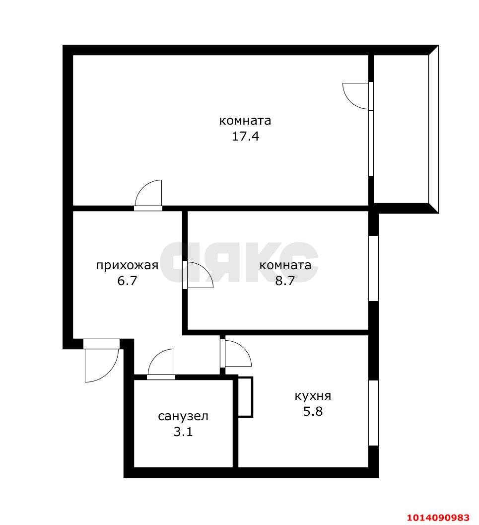 Фото №10: 2-комнатная квартира 41&nbsp;м², 2/5&nbsp;эт. - Краснодар, Карасунский внутригородской округ, мкр. Черёмушки, ул. Селезнёва, 190