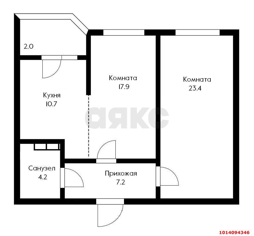 Фото №20: 2-комнатная квартира 65&nbsp;м², 11/23&nbsp;эт. - Краснодар, Карасунский внутригородской округ, мкр. ЖК Сказка Град, ул. имени В.Н. Мачуги, 166Ак1