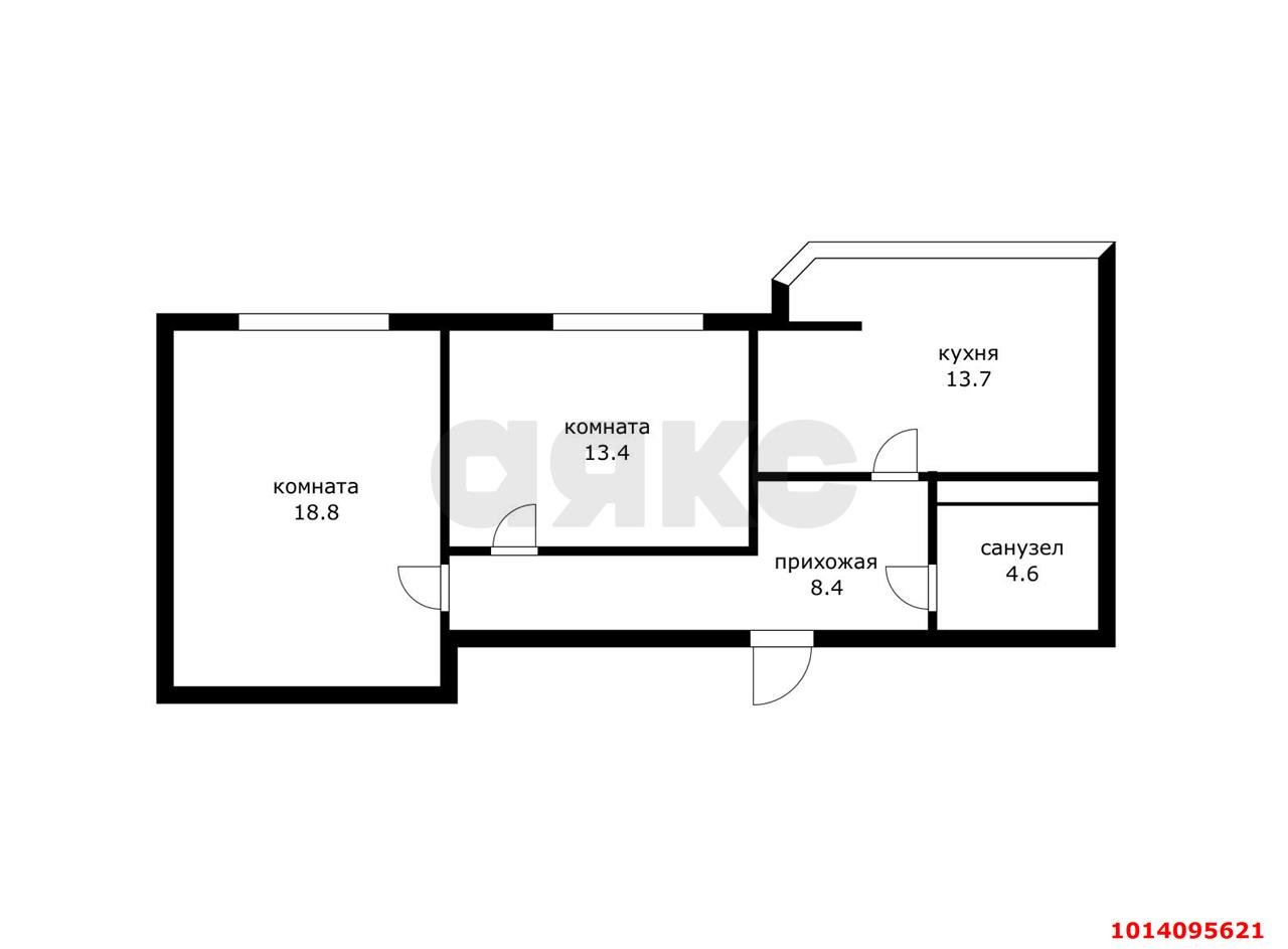 Фото №11: 2-комнатная квартира 59&nbsp;м², 3/6&nbsp;эт. - Яблоновский, ул. Космическая, 88/2к11