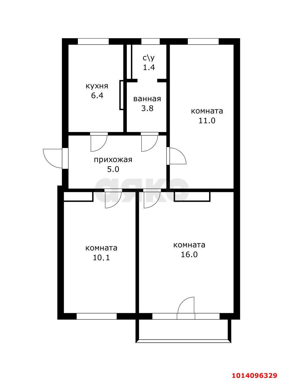 Фото №13: 3-комнатная квартира 55&nbsp;м², 2/2&nbsp;эт. - Афипский, ул. Школьная, 118