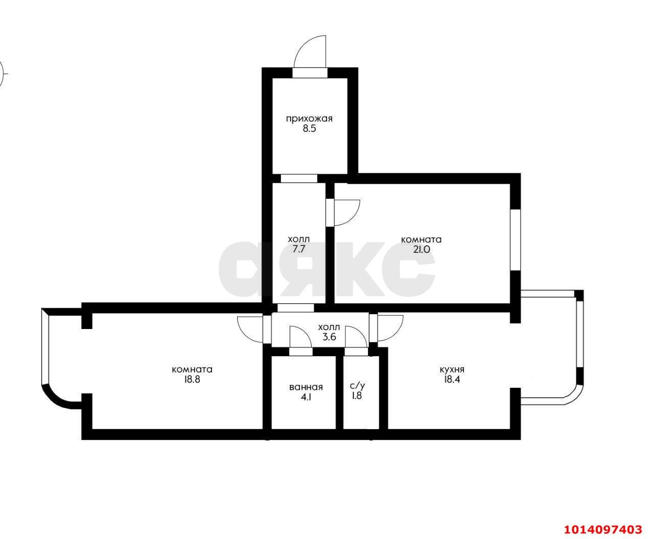 Фото №13: 2-комнатная квартира 83&nbsp;м², 2/5&nbsp;эт. - Краснодар, Карасунский внутригородской округ, мкр. Комсомольский, ул. Сормовская, 167/1
