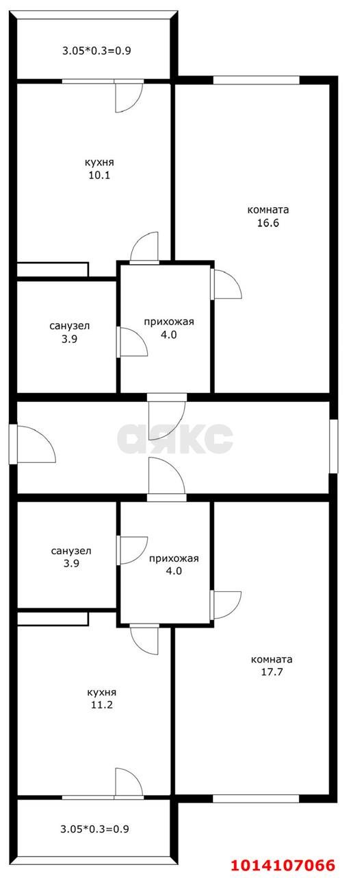 Фото №11: 1-комнатная квартира 35&nbsp;м², 1/3&nbsp;эт. - Берёзовый, Прикубанский внутригородской округ, Прогресс, жилой комплекс Прогресс, мкр. жилой комплекс Нова Вита, ул. имени А.Н. Лодыгина, 6к2/1