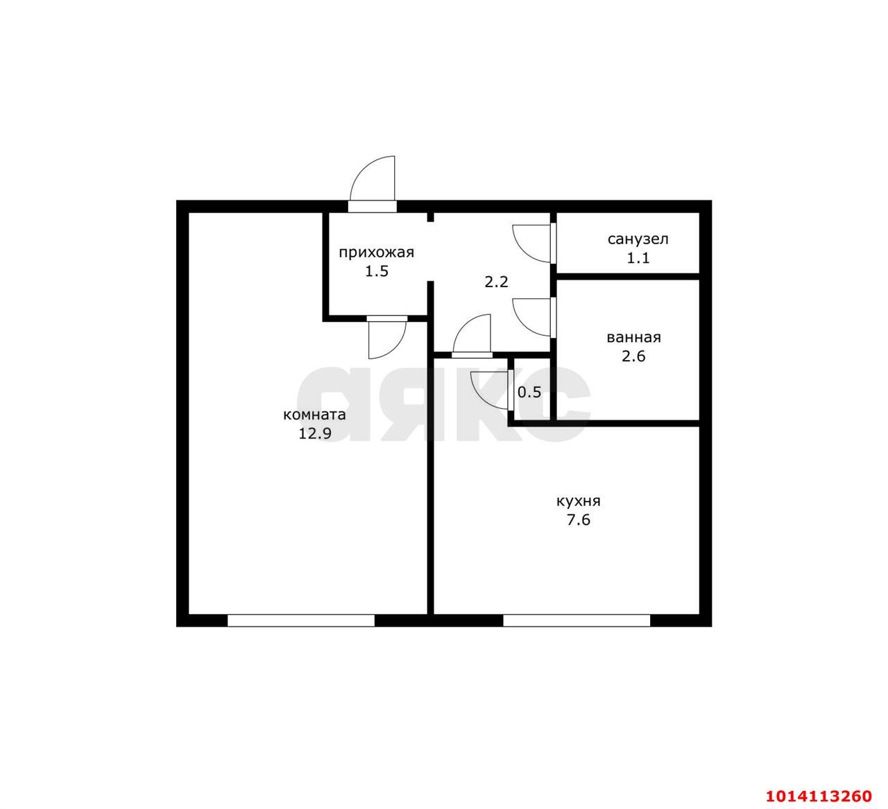 Фото №17: 1-комнатная квартира 28&nbsp;м², 1/9&nbsp;эт. - Краснодар, Центральный внутригородской округ, мкр. Центральный, ул. Ленина, 71