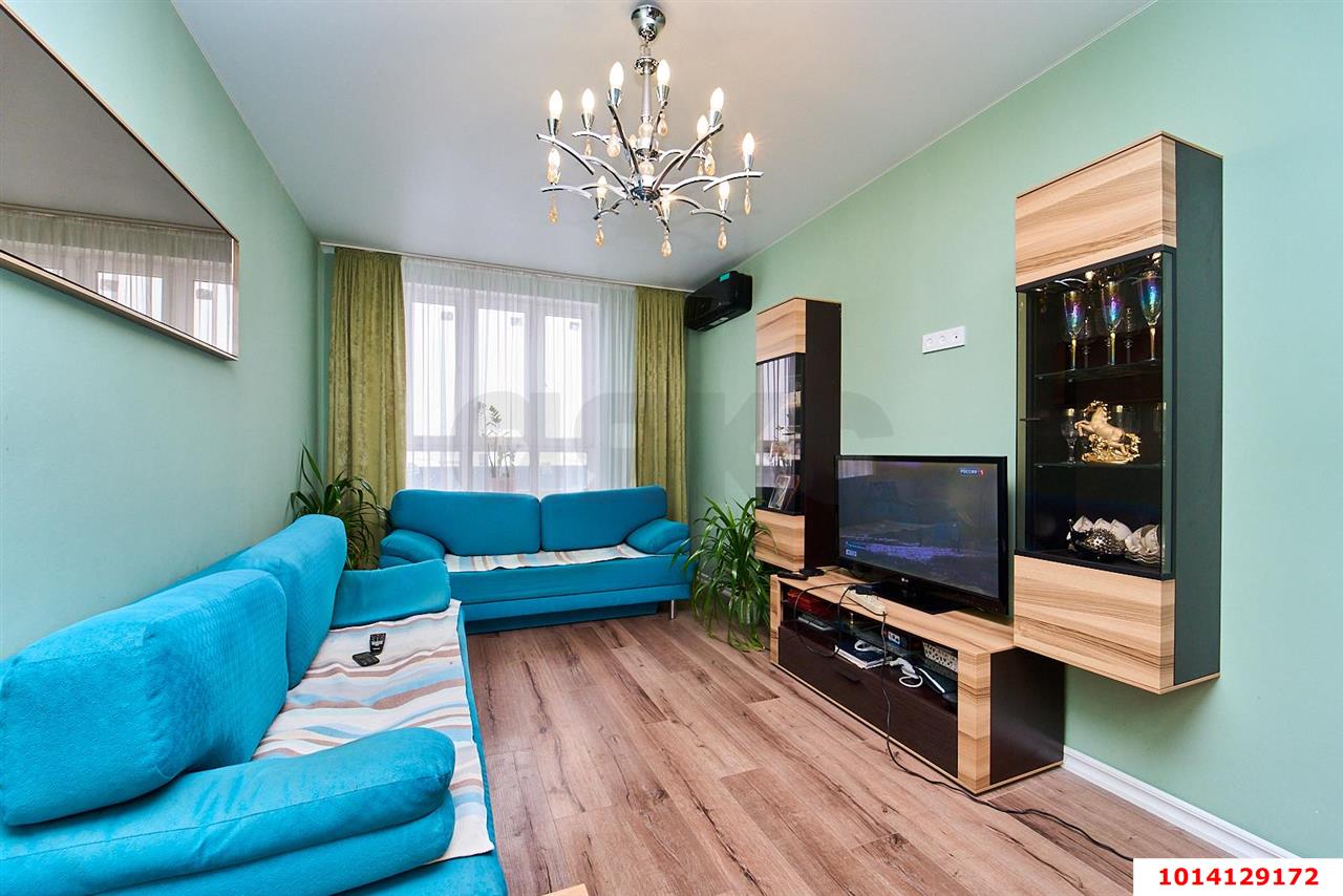 Фото №1: 1-комнатная квартира 58&nbsp;м², 4/19&nbsp;эт. - Краснодар, Прикубанский внутригородской округ, п. коттеджный  Кореновская Усадьба