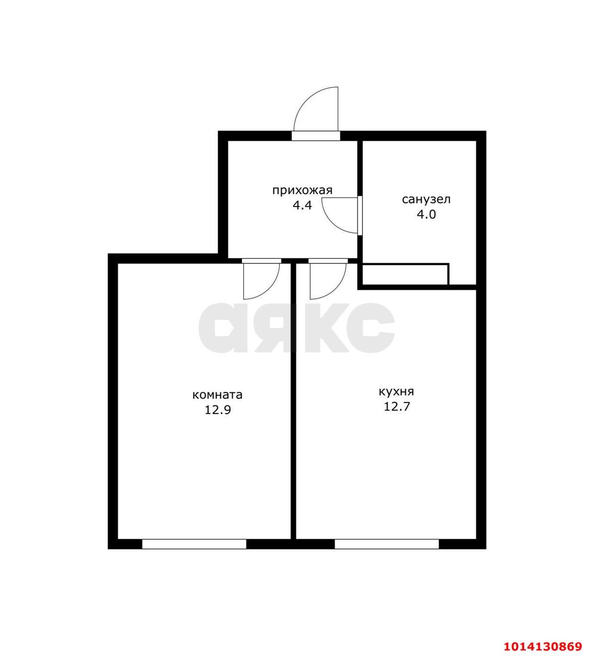 Фото №7: 1-комнатная квартира 34&nbsp;м², 13/16&nbsp;эт. - Краснодар, Прикубанский внутригородской округ, мкр. Догма Парк, ул. Марины Цветаевой, 7к3