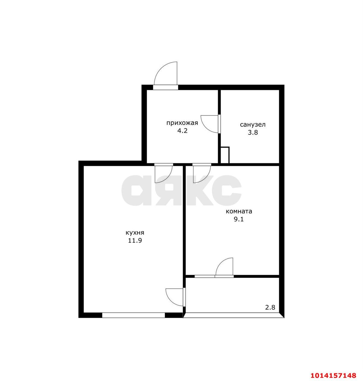 Фото №6: 1-комнатная квартира 28&nbsp;м², 2/16&nbsp;эт. - Краснодар, Прикубанский внутригородской округ, мкр. жилой комплекс Самолёт, ул. Западный Обход, 39/2к2