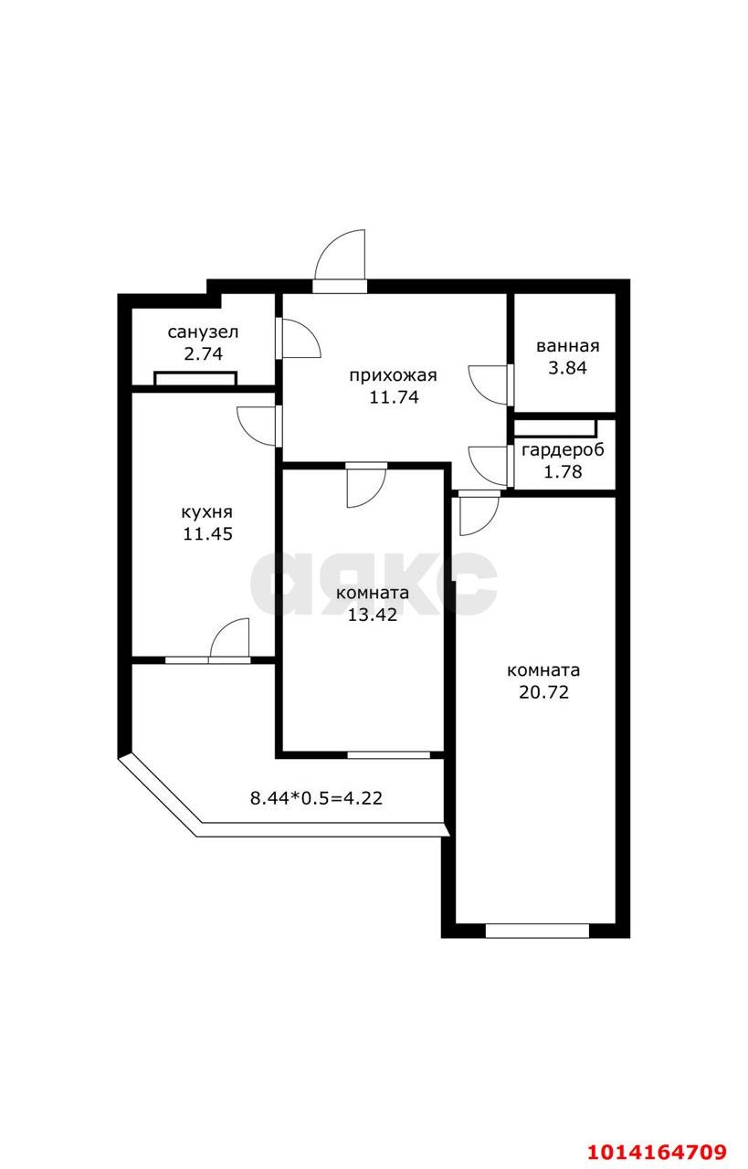 Фото №18: 2-комнатная квартира 70&nbsp;м², 5/17&nbsp;эт. - Краснодар, Прикубанский внутригородской округ, Молодёжный, мкр. жилой комплекс Дуэт, ул. Душистая, 77