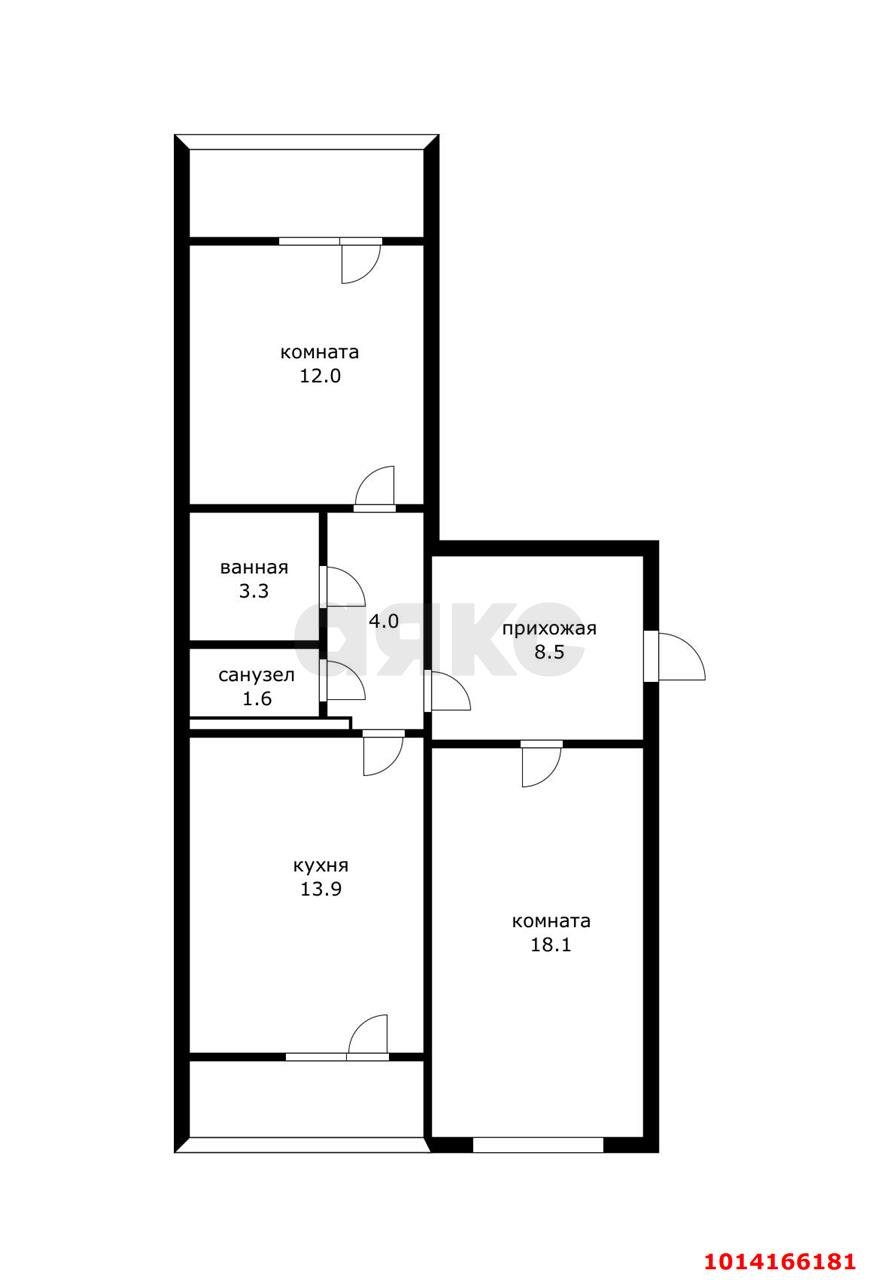 Фото №8: 2-комнатная квартира 67&nbsp;м², 3/5&nbsp;эт. - Краснодар, Прикубанский внутригородской округ, мкр. Молодёжный, ул. Душистая, 75