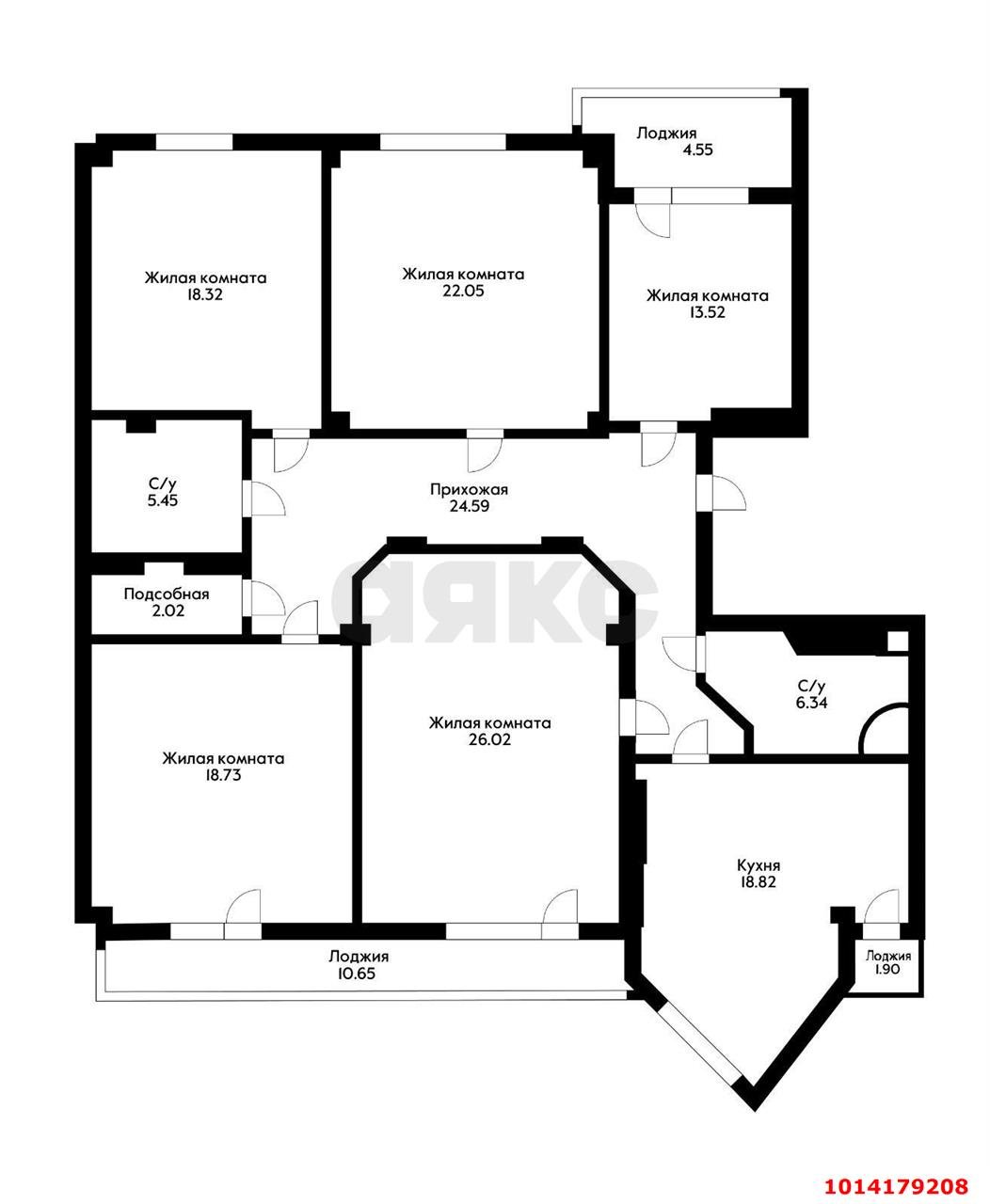 Фото №12: 5+-комнатная квартира 155&nbsp;м², 3/10&nbsp;эт. - Краснодар, Центральный внутригородской округ, мкр. Завод Измерительных Приборов, ул. Зиповская, 10