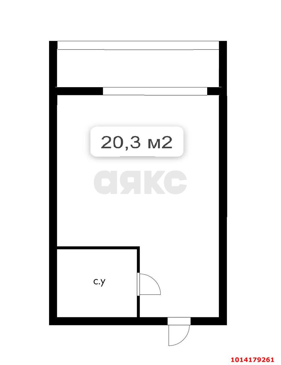 Фото №10: Студия 25&nbsp;м², 15/16&nbsp;эт. - Краснодар, Прикубанский внутригородской округ, мкр. жилой комплекс Самолёт-4, ул. Ивана Беличенко, 95к1