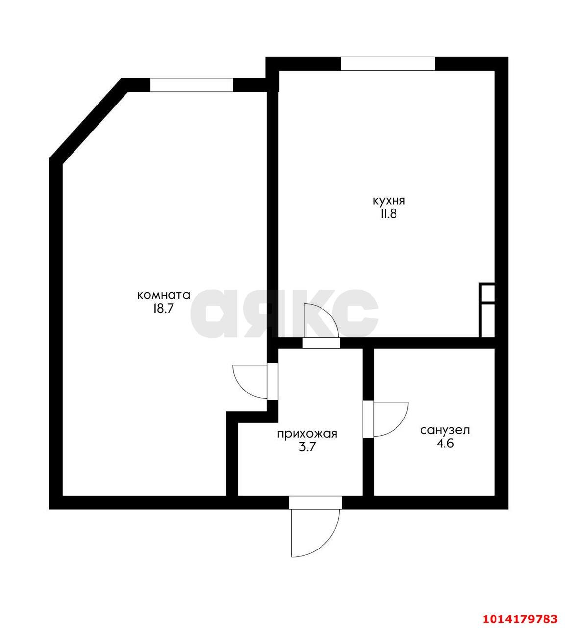 Фото №5: 1-комнатная квартира 41&nbsp;м², 9/10&nbsp;эт. - Российский, мкр. Прикубанский внутригородской округ, ул. Бигдая, 8